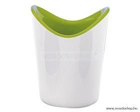 GEDY - MOBY - Fogmosópohár, fogkefetartó - Műanyag - Fényes fehér, zöld