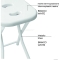 GEDY - CO76 - Fürdőszobai szék - Fehér műanyag ülőrésszel, acél lábakkal