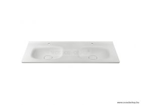 MARMY - CAVALLI - Dupla mosdó, mosdókagyló - 150x52 cm - Matt fehér - Pultba, bútorba süllyeszthető
