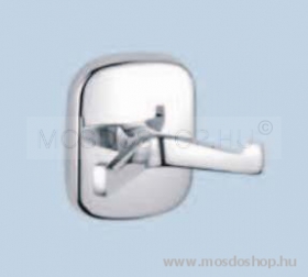 DIPLON - Fürdőszobai akasztó - 2-es - Falra szerelhető - Krómozott (SE011022)