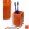 GEDY - RAINBOW - Fogmosópohár, fogkefetartó - Áttetsző narancssárga műgyanta