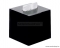 GEDY - RAINBOW - Papírzsebkendő tartó - Kocka alakú - Fekete - Műanyag