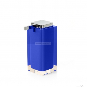 GEDY - RAINBOW - Folyékonyszappan adagoló - Szögletes - Kék, krómozott műanyag (RA80-05)