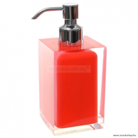GEDY - RAINBOW - Folyékony szappan adagoló - Áttetsző piros műgyanta (RA81-06)