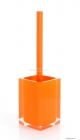 GEDY - RAINBOW - Álló WC kefe tartó - Áttetsző narancssárga műgyanta