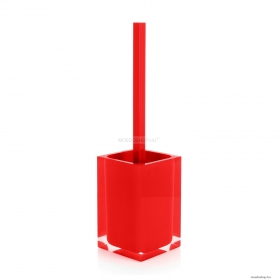 GEDY - RAINBOW - Álló WC kefe tartó - Áttetsző piros műgyanta