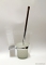 DIPLON - WC kefe tartó - Falra szerelhető - Krómozott, opálüveg (SE021981)