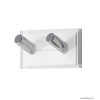 GEDY - RAINBOW - Fürdőszobai fali fogas dupla akasztóval - Áttetsző fehér műgyanta
