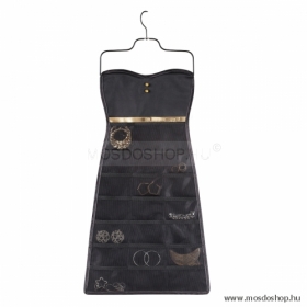 UMBRA - BOW DRESS - Ékszertartó - Női ruha formájú - Fekete szövet, arany díszítéssel
