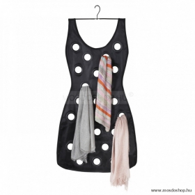UMBRA - LITTLE BLACK SCARF - Sáltartó - Női ruha formájú - 26 lyukas tartóval - Szövet, műanyag