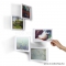 UMBRA - FOTOFLIP - Fali képkeret szett - 5 db - 180 fokban forgatható - 10x15 cm-es fotókhoz - Fehér műanyag