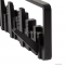 UMBRA - SKYLINE - Fogas 5 db lehajtható akasztóval - Felhőkarcoló motívumokkal - Fekete műanyag