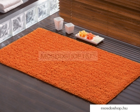 GEDY - TIZIANO - Fürdőszoba szőnyeg, kádkilépő - 80x50 cm - Narancssárga - Pamut
