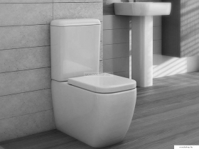 AREZZO DESIGN - OHIO - Kombi WC - Alsós, hátsó kifolyású, álló, monoblokkos - Porcelán