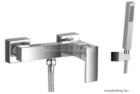 DIPLON - Zuhany csaptelep zuhanyszettel - Szögletes - Krómozott (ST1053)