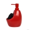 UMBRA - JOEY - Mosogatószer adagoló szivacstartóval - 591 ml - Piros kerámia, műanyag