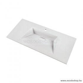 MARMY - DELTA - Mosdó, mosdókagyló - 100x46 cm - Szögletes, 1 csaplyukkal - Pultba, bútorba süllyeszthető