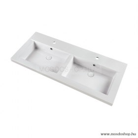 MARMY - MAGNUM - Dupla mosdó, mosdókagyló - Szögletes - 120x51 cm - Pultba, bútorba süllyeszthető