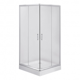 DEANTE - FUNKIA - Üveg zuhanykabin (átlátszó üveg) - Szögletes - 80x80 cm