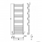 AREZZO DESIGN - SIMPLE - Törölközőszárítós radiátor - Íves - 100 x 50 cm - Fehér - 549 W