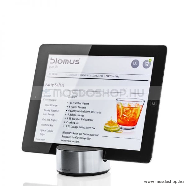 BLOMUS - DISCO - Tablet tartó - Rozsdamentes acél - szálcsiszolt, műanyag, gumi