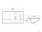 AREZZO DESIGN - TEXAS - Aszimmetrikus mosdó, mosdókagyló - Jobbos, kerámia, beépíthető - 90 x 46 cm
