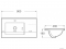AREZZO DESIGN - TEXAS - Aszimmetrikus mosdó, mosdókagyló - Balos, kerámia, beépíthető - 90 x 46 cm