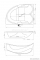 ATLANTIS - DUETT - Aszimmetrikus sarokkád előlap - 165x120 cm-es kádhoz