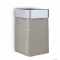 BLOMUS - NEXIO - Fürdőszobai mini szennyestartó - Falra szerelhető - Világosbarna szövet, szálcsiszolt rozsdamentes acél