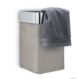 BLOMUS - NEXIO - Fürdőszobai mini szennyestartó - Falra szerelhető - Világosbarna szövet, rozsdamentes acél