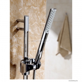 DIPLON - Zuhanyrózsa, zuhanyfej, tusolófej - Hengeres, egyfunkciós - Krómozott műanyag (BQ1636)