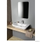 AQUALINE - DORI - Mosdókagyló, mosdó - Pultra vagy falra szerelhető, rakodófelülettel - 70 x 48 cm - Kerámia