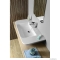 AQUALINE - DORI - Mosdókagyló, mosdó - Pultra vagy falra szerelhető, rakodófelülettel - 90 x 48 cm - Kerámia