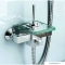 DIPLON - Kád csaptelep, kádtöltő, szögletes üvegtányérral - Krómozott (ST9901)