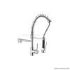 DIPLON - Ipari, álló mosogató csaptelep, zuhanyszettel - Rugalmas nyakkal, zuhanyzó funkcióval - Krómozott (ST2968)