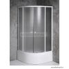 AQUALINE - ARLEN - Íves zuhanykabin - Tolóajtós, alacsony - BRICK üvegből