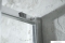 AQUALINE - ARLETA - Íves zuhanykabin - Tolóajtós - Átlátszó transparent üveg