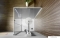 AQUALINE - ALAIN - Szögletes zuhanykabin - Tolóajtós, sarokbelépős - 90x90 - BRICK üveggel