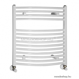 AQUALINE - Fürdőszobai radiátor (ILO65), törölközőszárítós radiátor - 308 W - Íves - 65x50 cm - Fehér