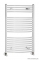 AQUALINE - Fürdőszobai radiátor (ILO94), törölközőszárítós radiátor - 419 W - Íves - 97x45 cm - Fehér