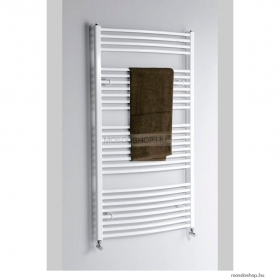 AQUALINE - Fürdőszobai radiátor (ILO94), törölközőszárítós radiátor - 419 W - Íves - 97x45 cm - Fehér