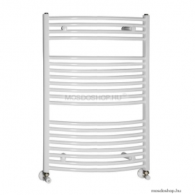AQUALINE - Fürdőszobai radiátor (ILO96), törölközőszárítós radiátor - 590 W - Íves - 97x60 cm - Fehér