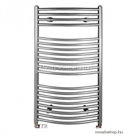 AQUALINE - Fürdőszobai radiátor (ILA94), törölközőszárítós radiátor - 419 W - Íves - 97x45 cm - Metál ezüst