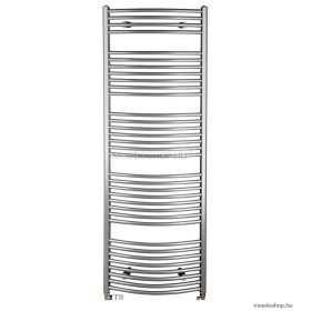 AQUALINE - Fürdőszobai radiátor (ILA66), törölközőszárítós radiátor - 909 W - Íves - 169x60 cm - Metál ezüst