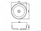 AREZZO DESIGN - MEMPHIS - Mosdó, mosdótál - 41,5x41,5 cm - Kerek - Pultra, bútorra ültethető