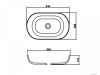 AREZZO DESIGN - BOSTON - Mosdó, mosdótál - 54x33,8 cm - Ovális - Pultra, bútorra ültethető