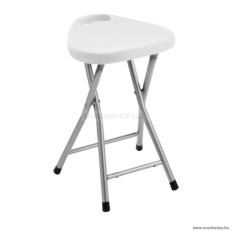 AQUALINE CO75 Fürdőszobai szék - Fehér műanyag, acél lábak-Mosdoshop
