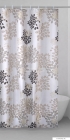 GEDY - CAFFE - Textil zuhanyfüggöny függönykarikával - 120x200 cm - Szövet - Kávébab mintás