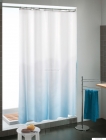 GEDY - CIELO - Textil zuhanyfüggöny függönykarikával - 240x200 cm - Szövet - Fehér, kék színátmenetes