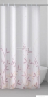 GEDY - FLORA - Textil zuhanyfüggöny függönykarikával - 180x200 cm - Szövet - Rózsaszín-sárga virágmintás